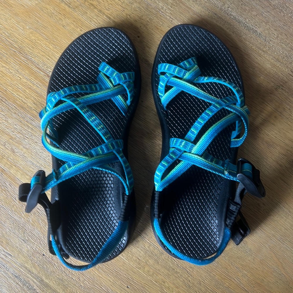 Chaco Women’s Size 7 Classic ZX/2 Blue Green Sandals